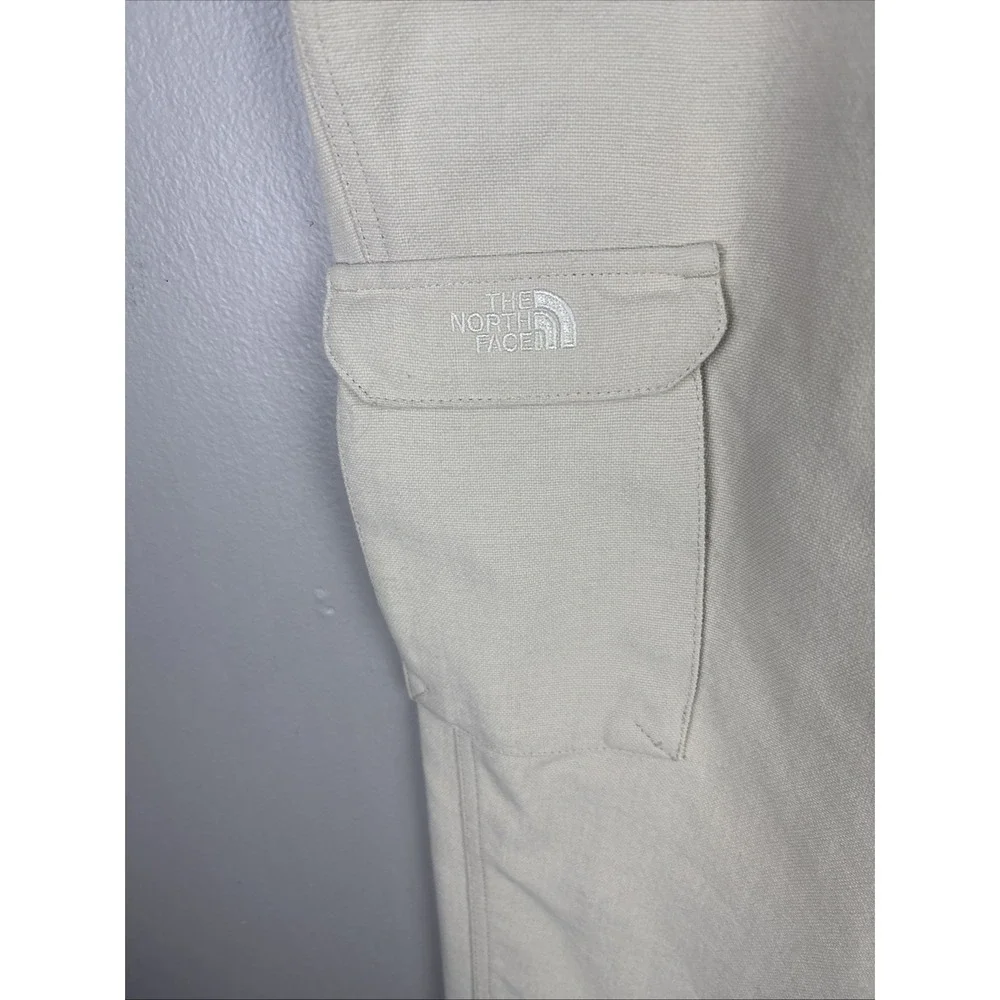 North‎ Face Size 38 Tan Pants Cargo Pocket Hook Loop Tekwear Technology Heavy